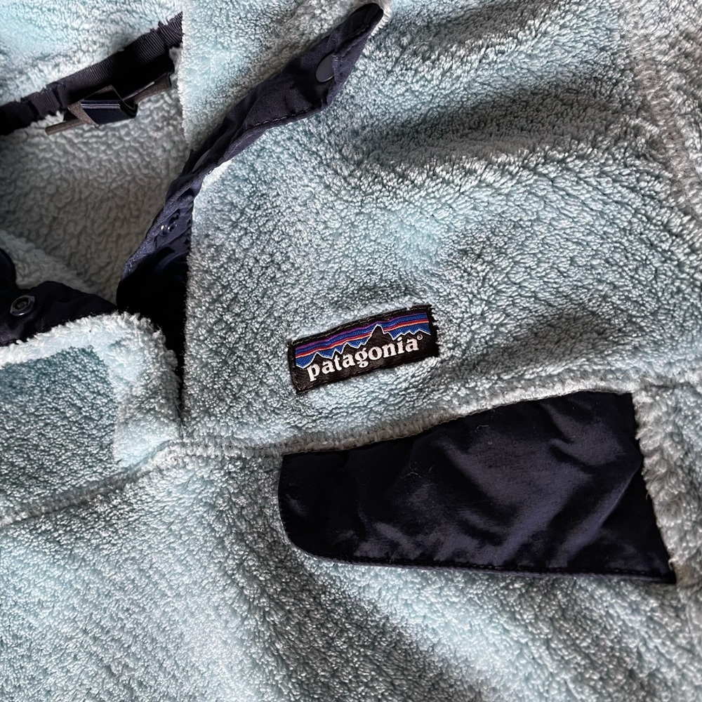 Patagonia Re-Tool snap-T ice blue fleece quarter snap sz S